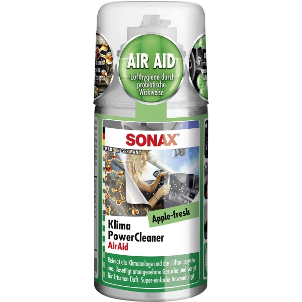 Sonax Spray Curatat Instalatie Ac Air Aid Anti-Bacterial Apple Fresh 100ML 323200